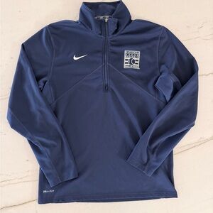 National Baseball Hall of Fame Quarter Zip Pullover Mens M MLB Nike Dri-Fit